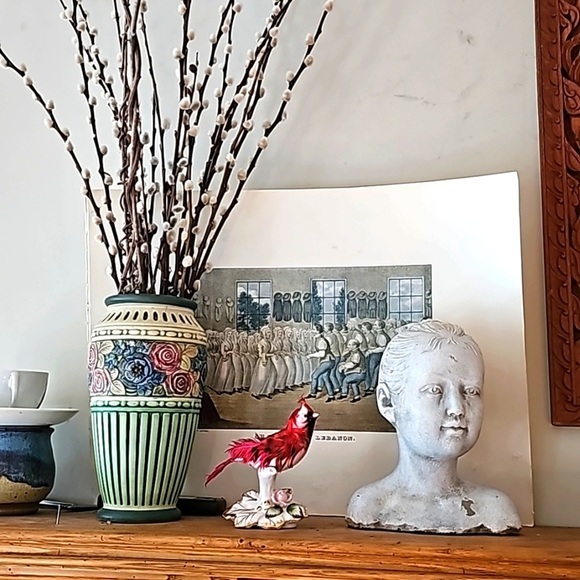 vintage Japan Other - Red 🪭 CARDINAL bird 🌹